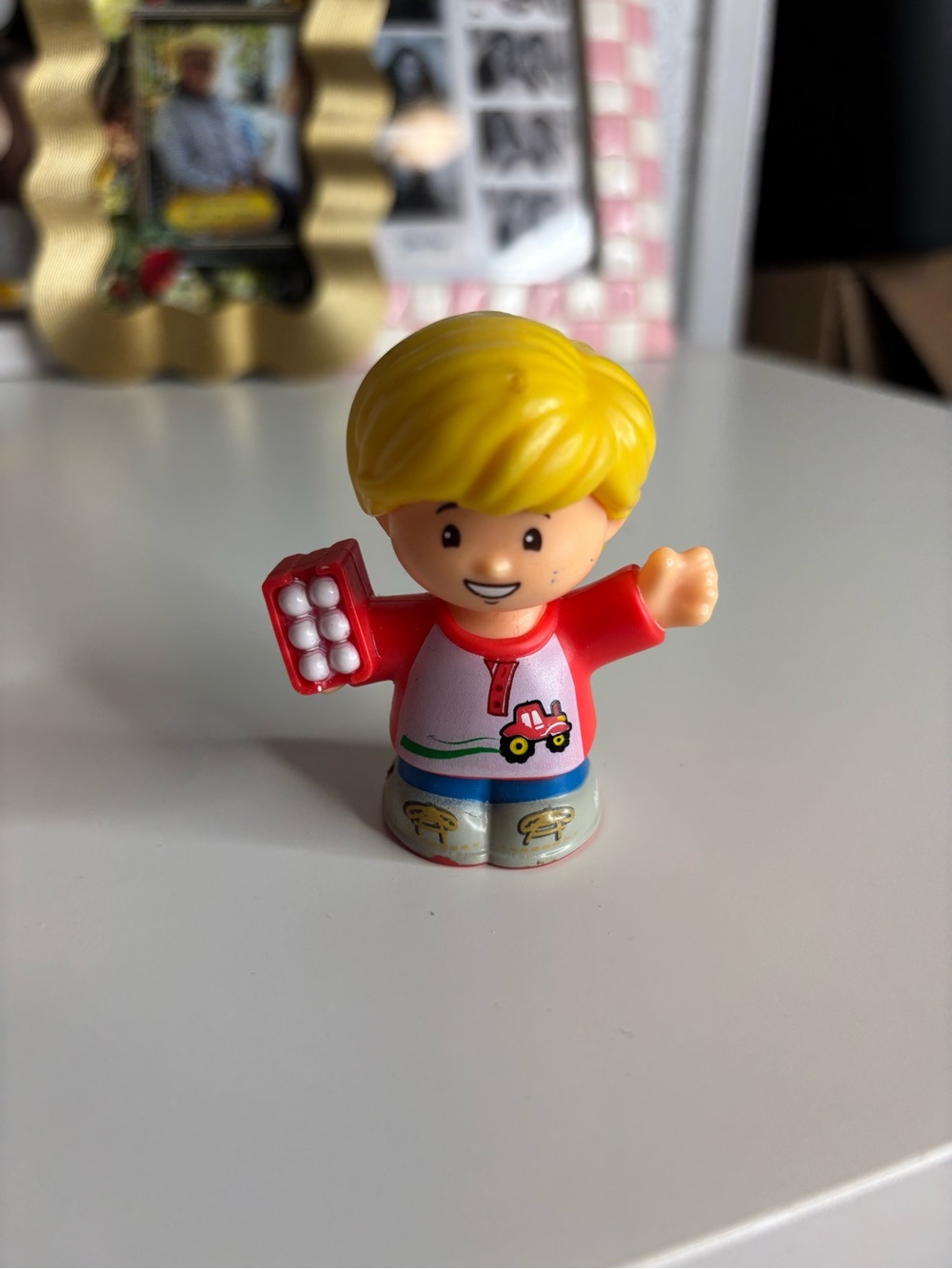 Fisher-Price Little People Eddie Figure Farmer with Eggs